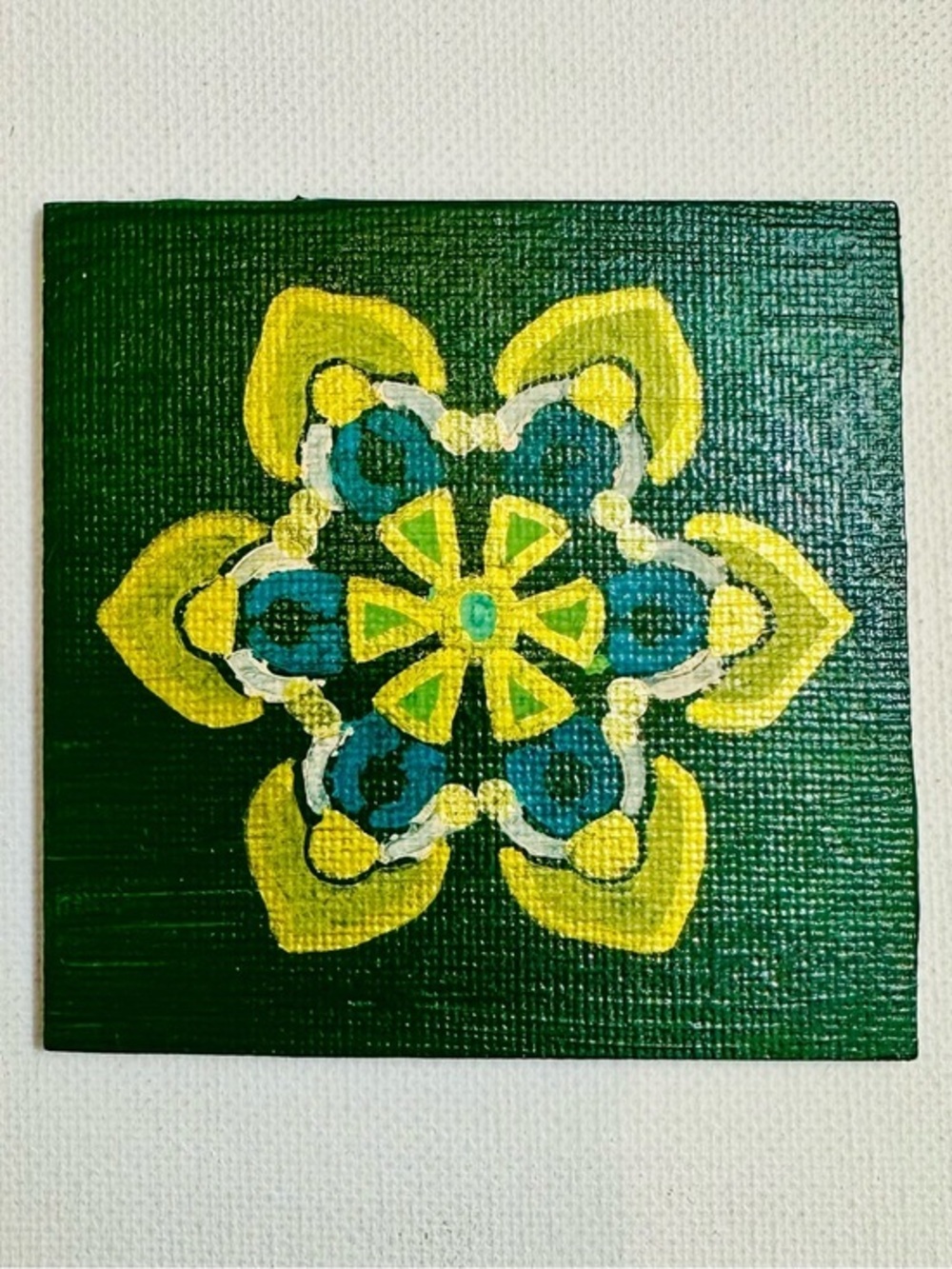 Green & Yellow Mandala Magnet
